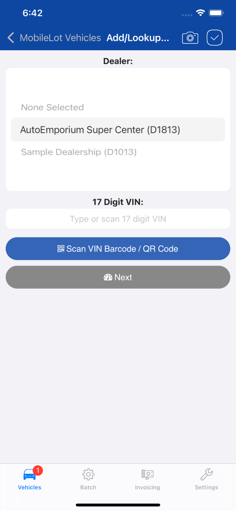 Scan VIN Barcode and Decode Vehicle VIN Number